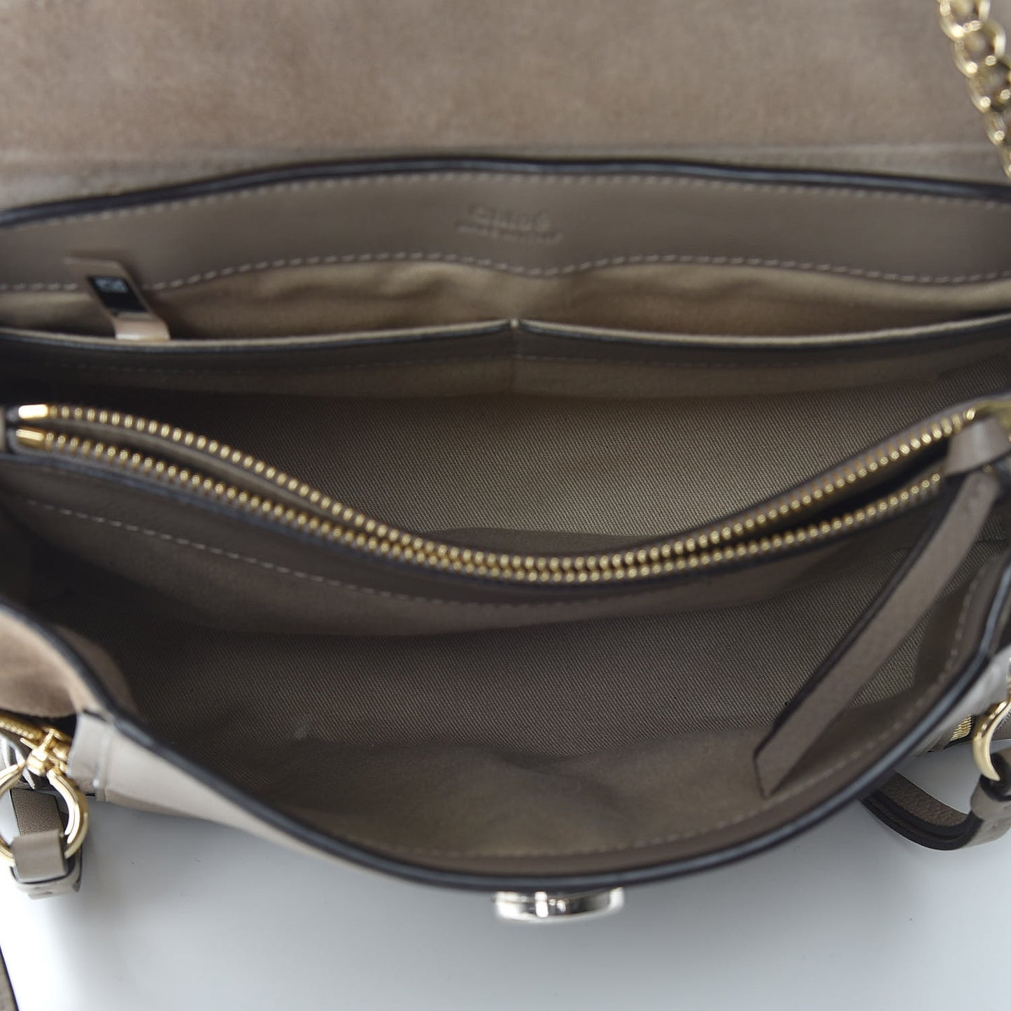Calfskin Small Faye Day Shoulder Bag Motty Grey