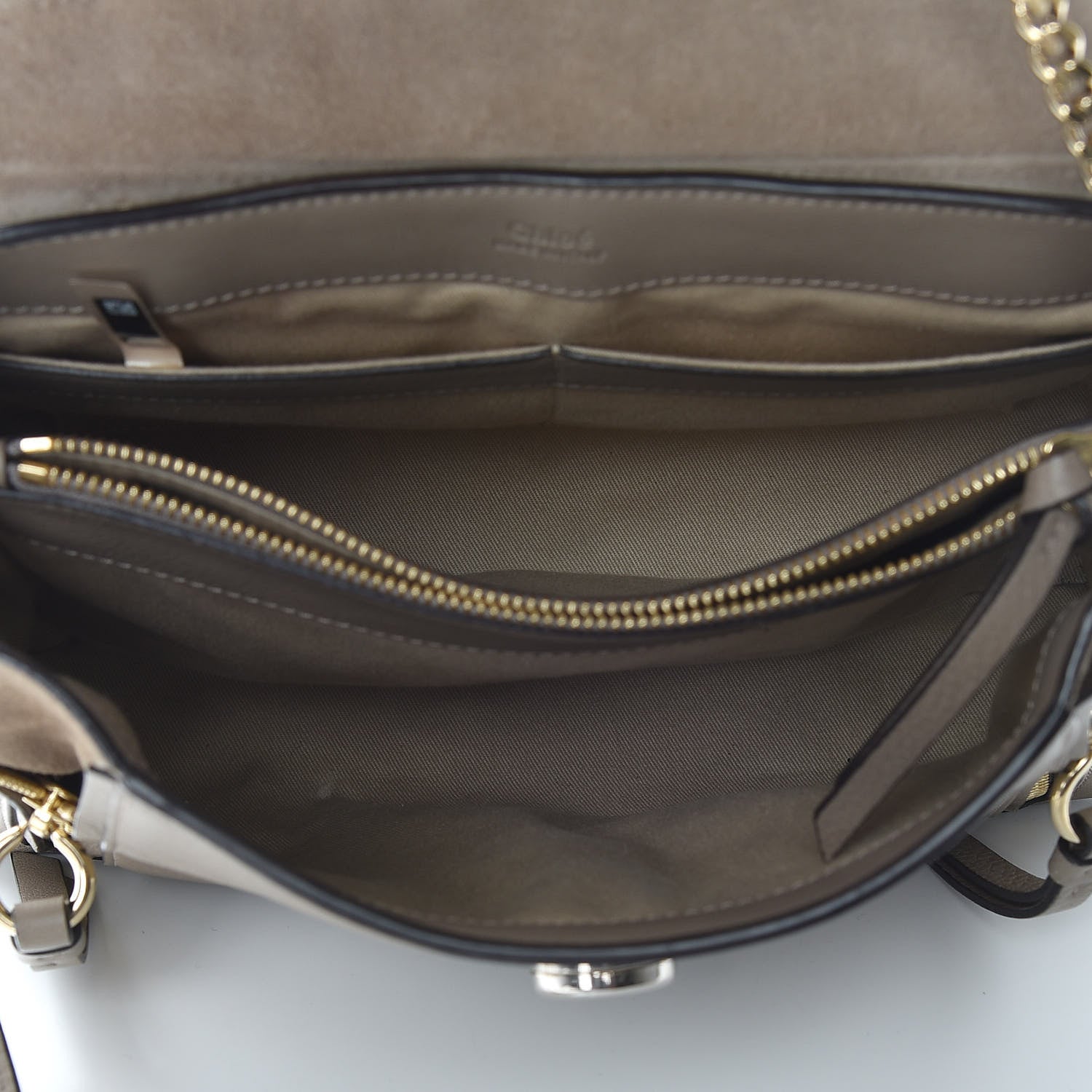 Chloe Calfskin Small Faye Day Shoulder Bag Motty Grey 5 of 17
