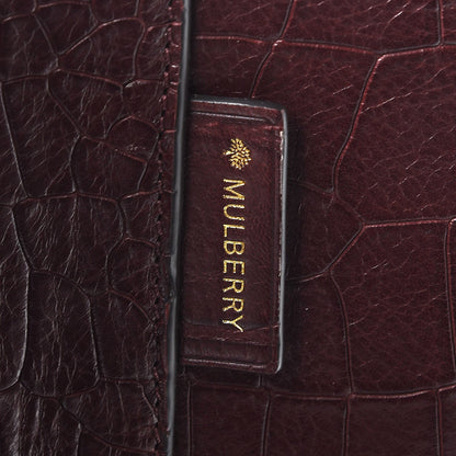 Mulberry Deep Calfskin Crocodile Embossed Kite Bucket Bag Oxblood 8 of 15