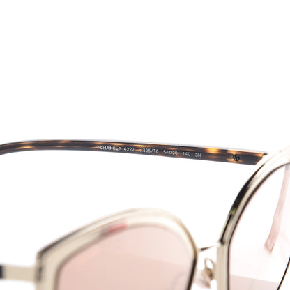 Chanel Metal Cat Eye Sunglasses 4222 Gold 6 of 9