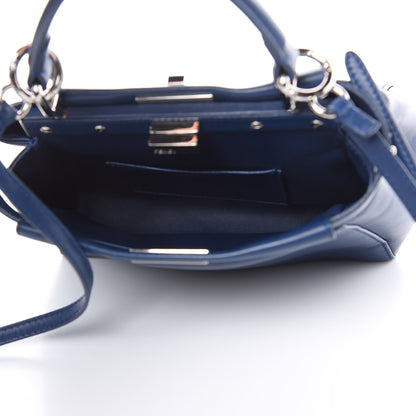 Fendi Nappa Mini Peekaboo Iconic Satchel True Blue 6 of 12