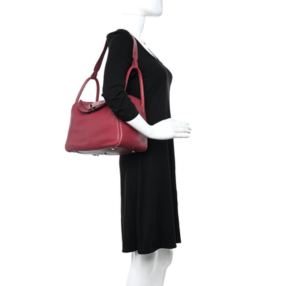 Hermes Taurillon Clemence Lindy 30 Rubis 2 of 12