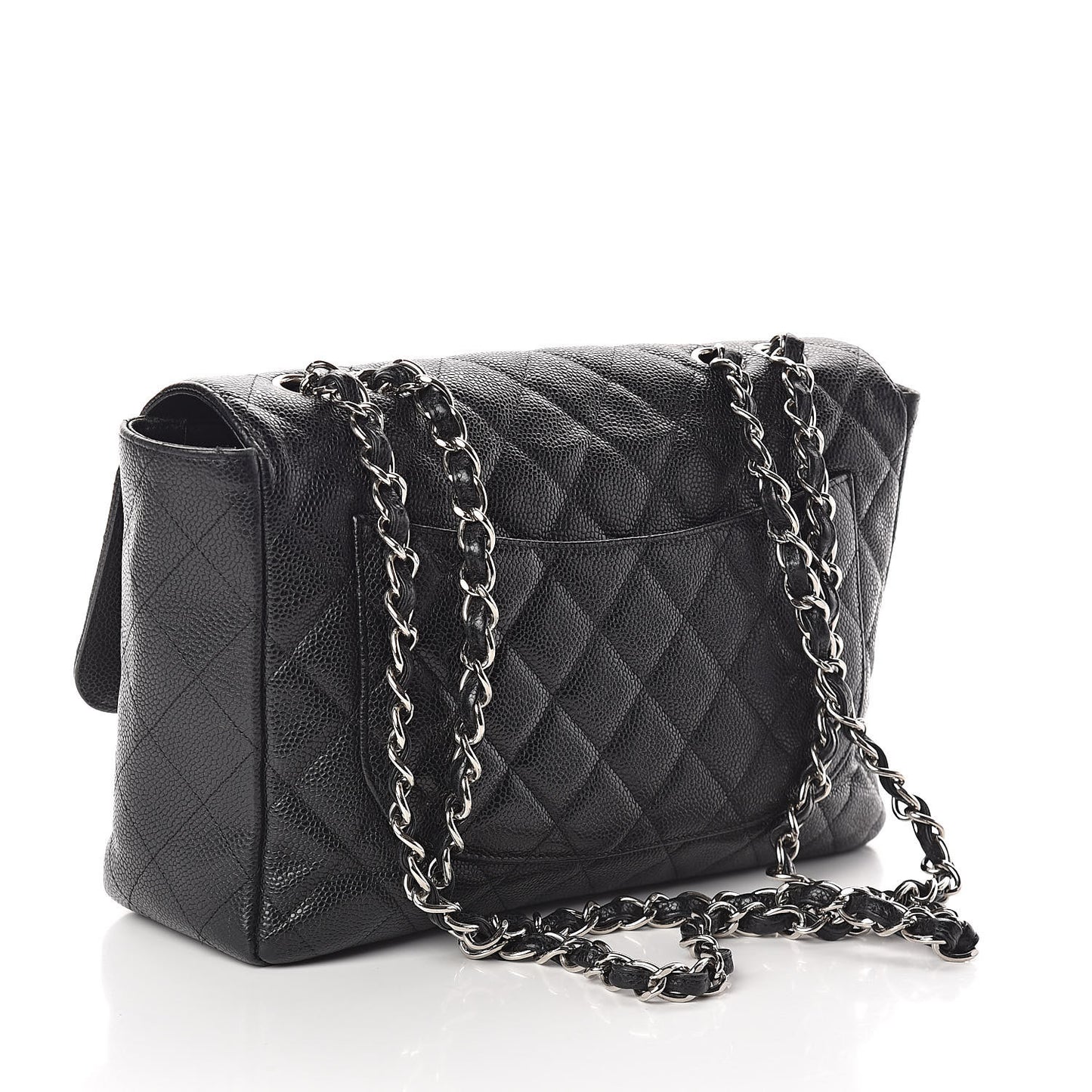 Caviar Quilted Jumbo Single Flap Black