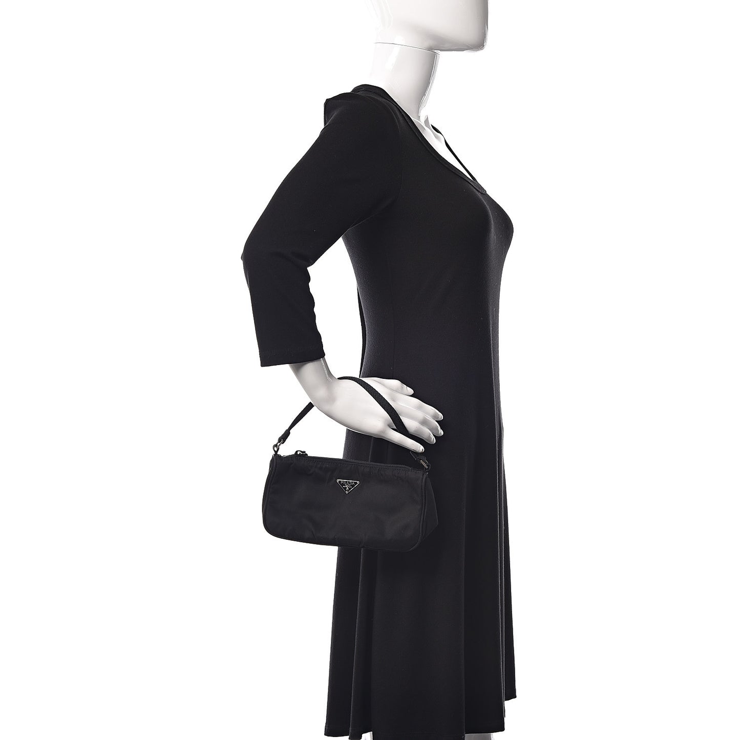 Tessuto Nylon Pochette Bag Black