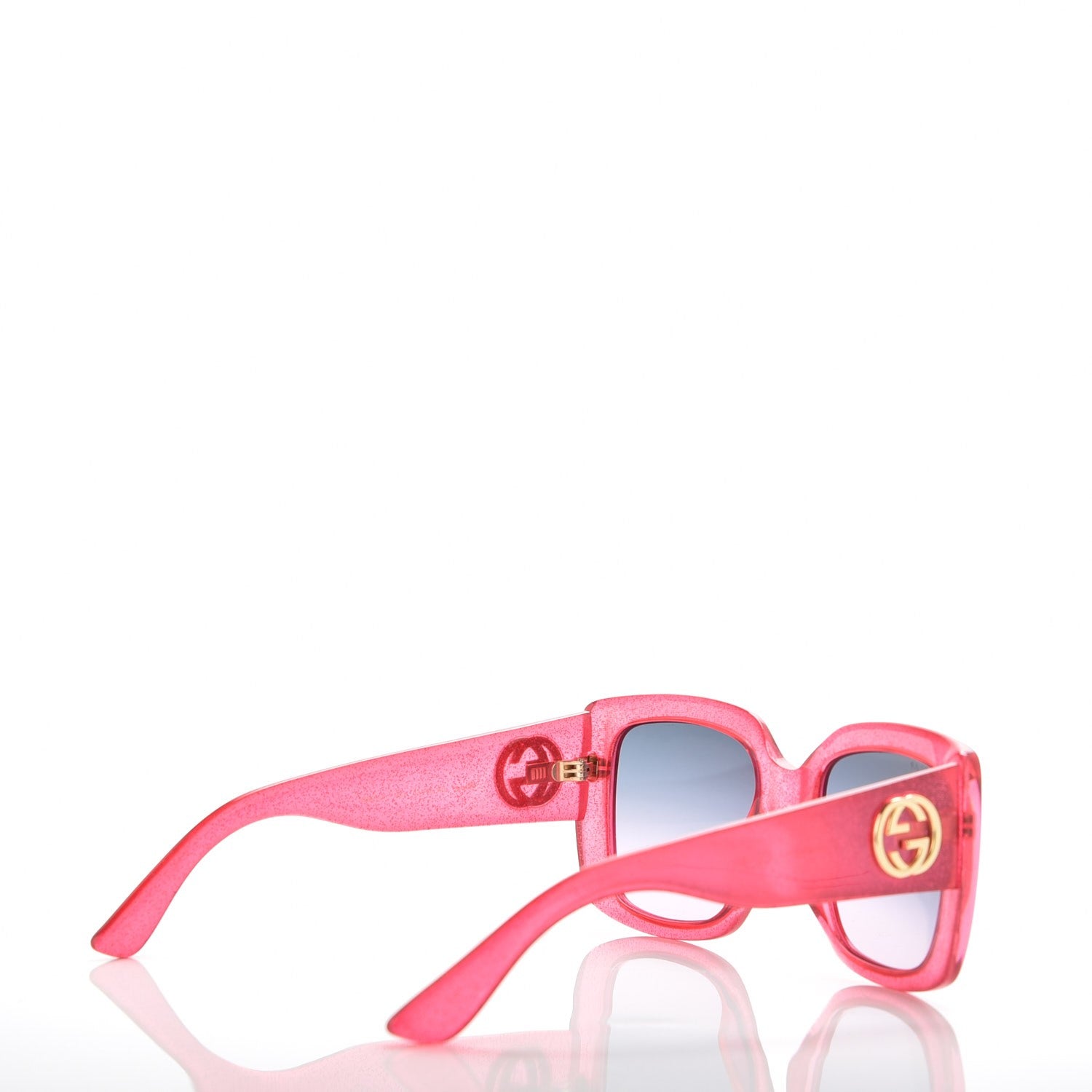 Gucci Glitter Square Optyl GG0141 Sunglasses Pink 4 of 8