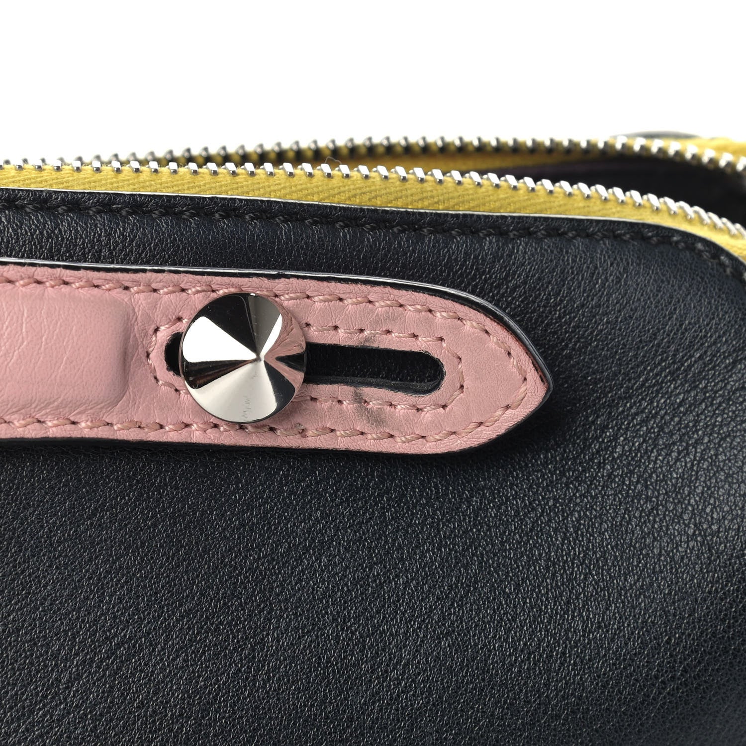 Fendi Vitello Dolce 4 Color Large By The Way Boston Bag Black Multicolor 15 of 18
