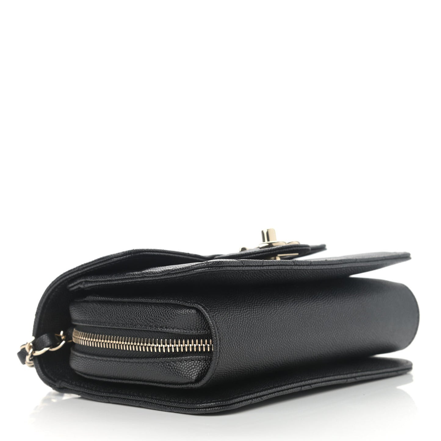 Caviar Quilted Like A Wallet Flap Black