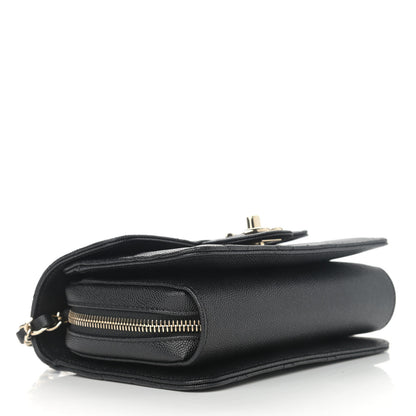 Chanel Caviar Quilted Like A Wallet Flap Black 4 of 11
