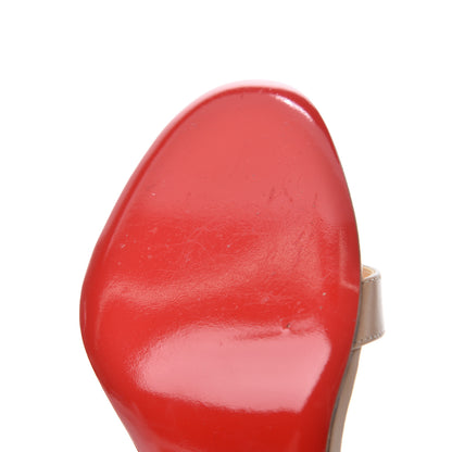 Christian Louboutin Shiny Nappa PVC Jonatina 100 Sandals 39 Nude 19 of 20