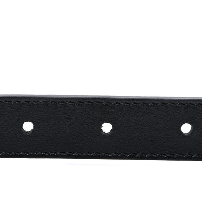 Gucci Plutone Calfskin Palladium Double G 20mm Belt 95 38 Black 3 of 5
