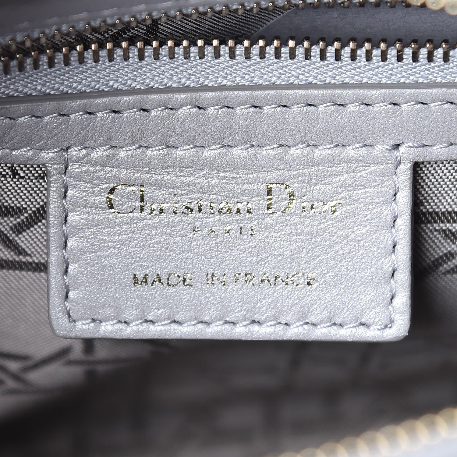 Christian Dior Pearly Lambskin Cannage Medium Lady Dior Grey 6 of 9