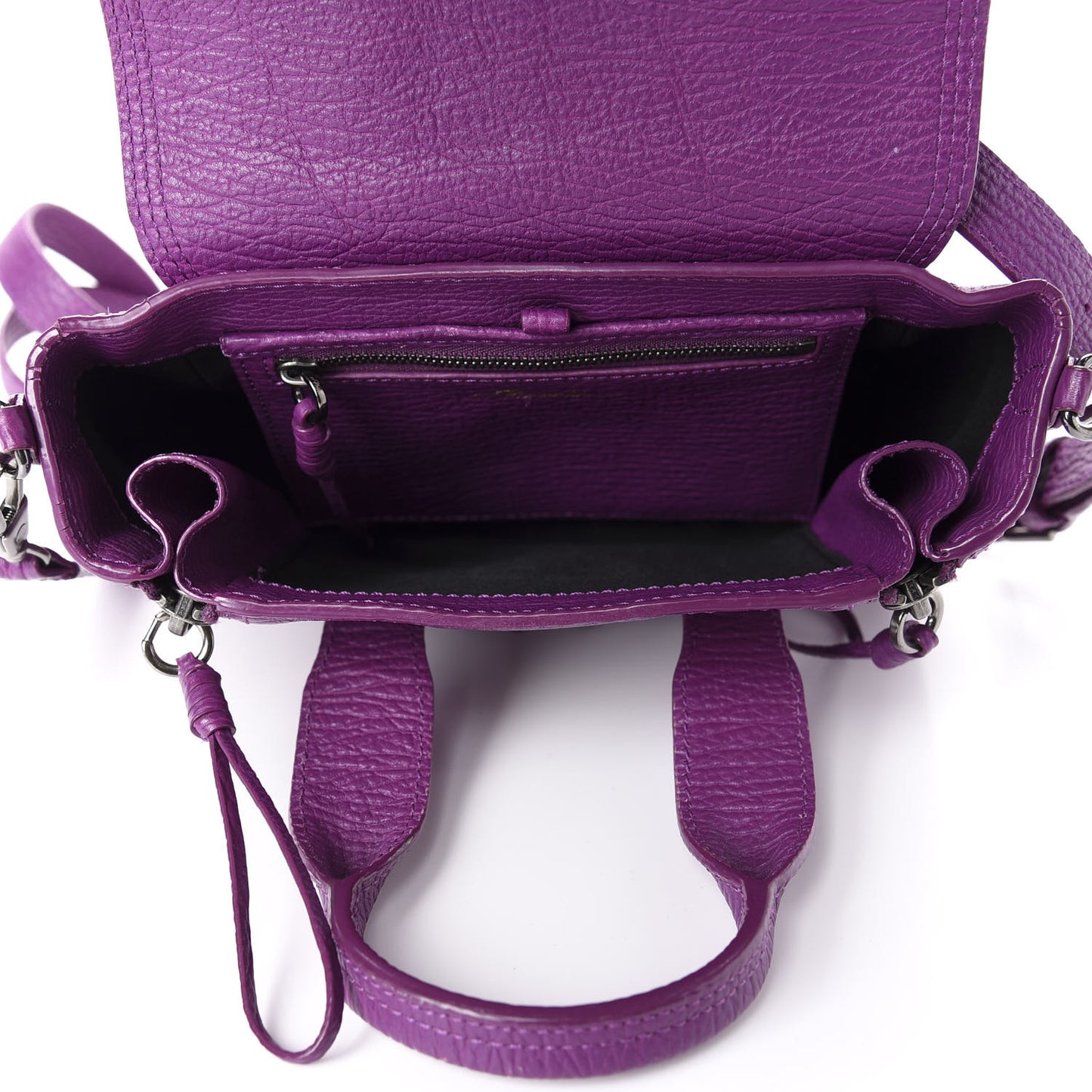 3.1 Textured Calfskin Mini Pashli Satchel Orchid