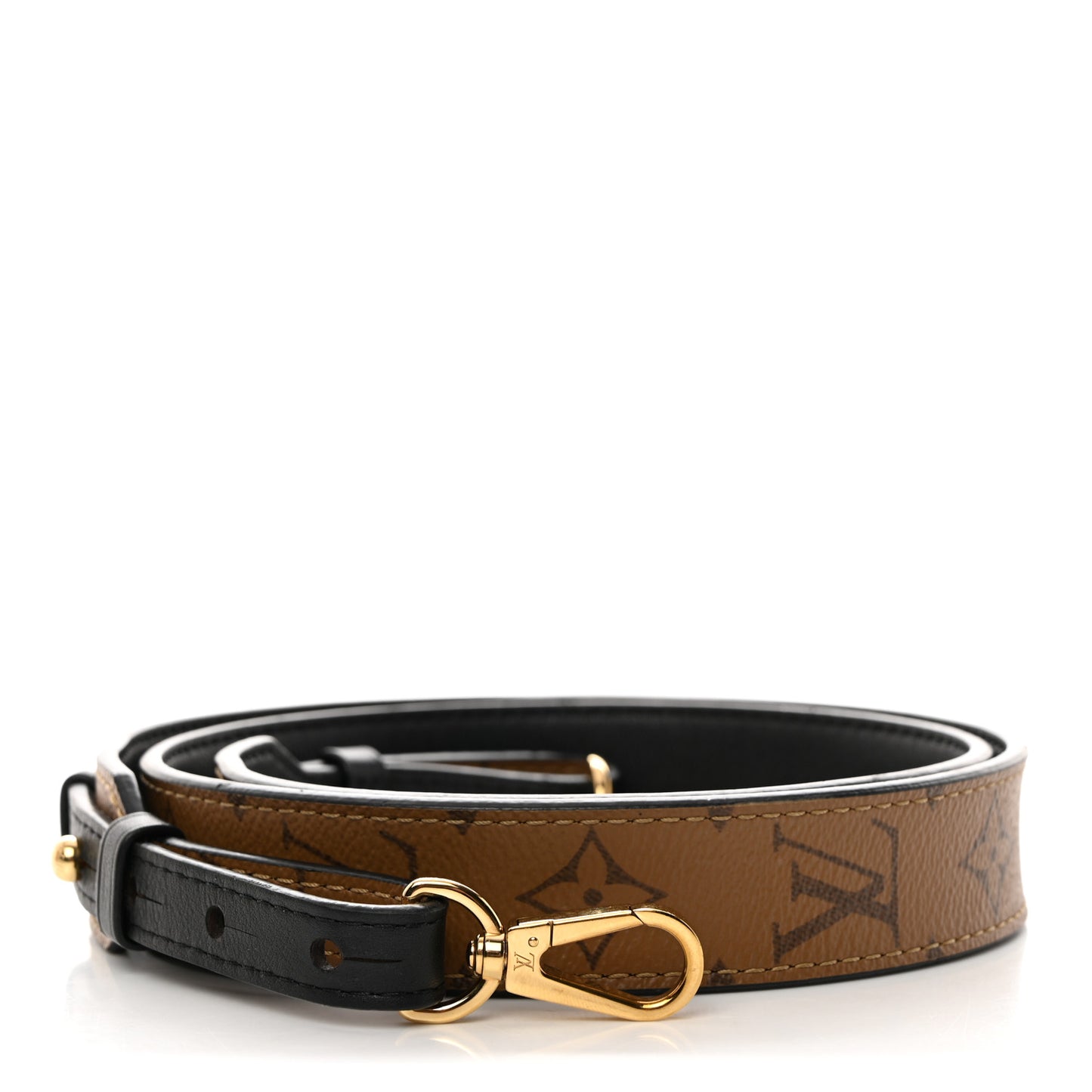 Reverse Monogram Bandouliere Shoulder Strap XL Black
