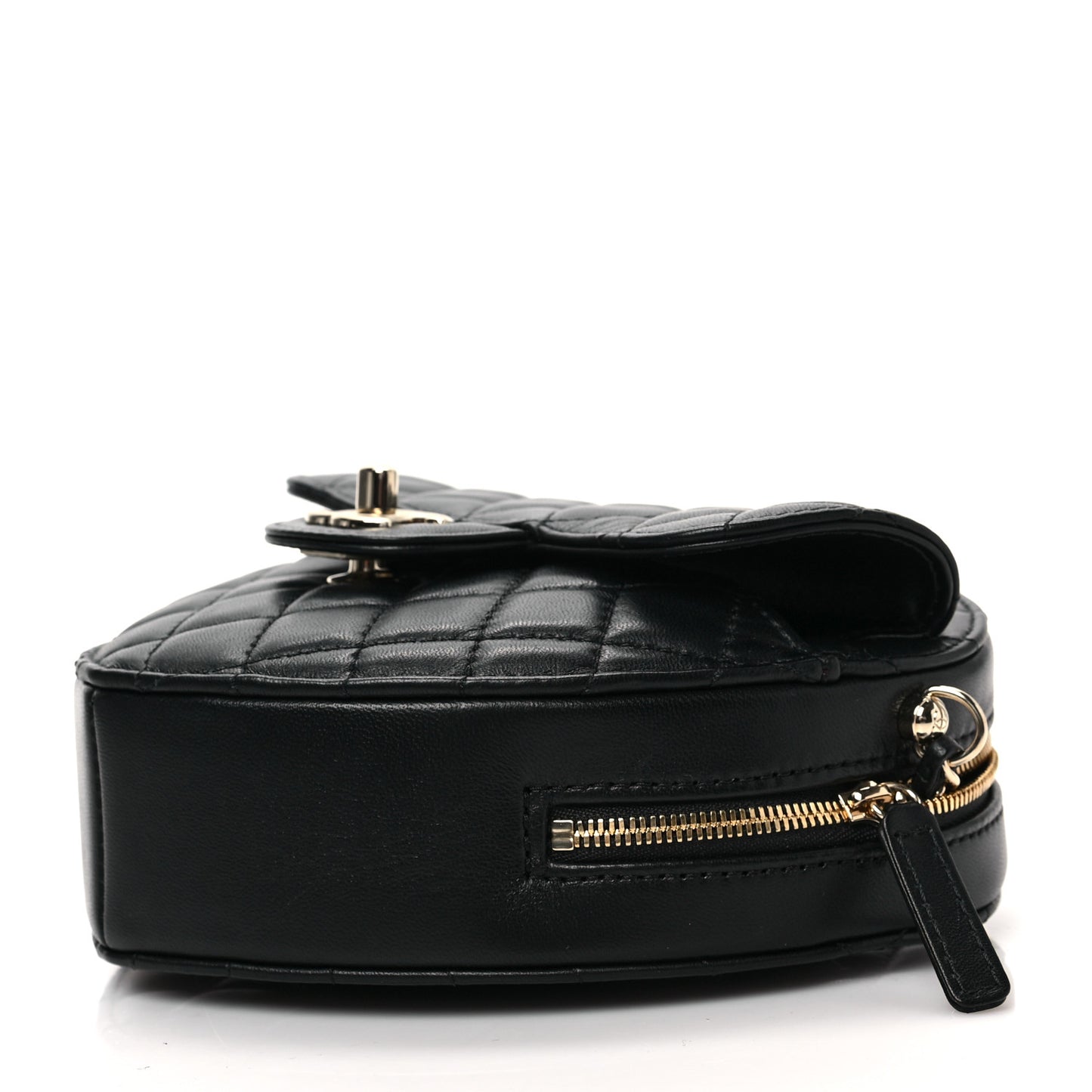 Lambskin Quilted CC In Love Heart Bag Black