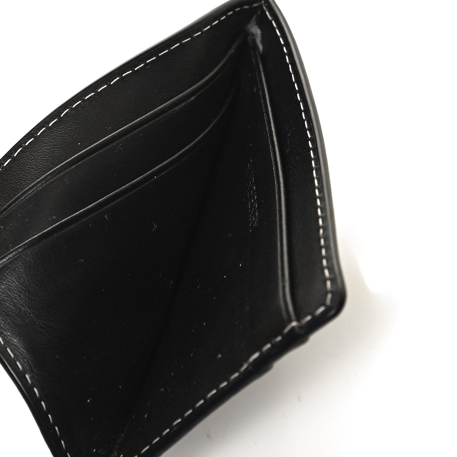 Burberry Calfskin E-canvas Kier Check Card Case Black White 5 of 11