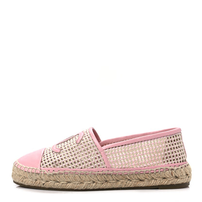 Chanel Mesh Lambskin CC Espadrilles 38 Light Pink Beige 1 of 8