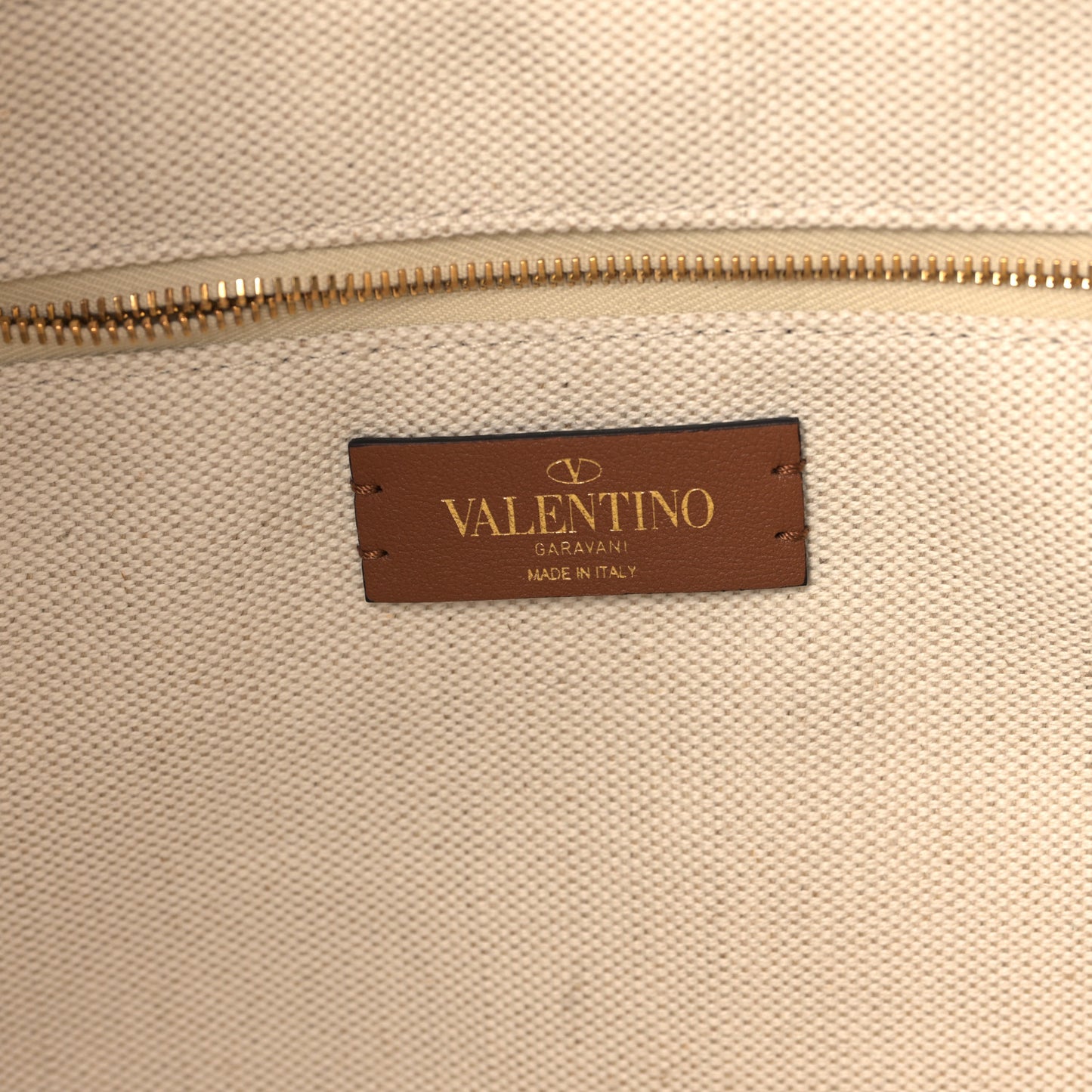 Raffia Calfskin Large Roman Stud Tote Naturale