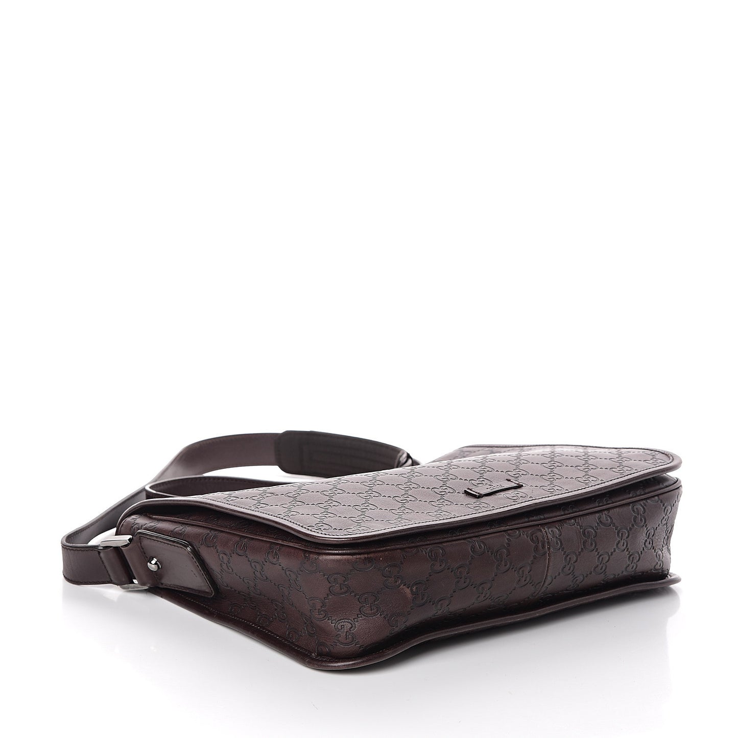 Guccissima Flap Messenger Bag Dark Brown