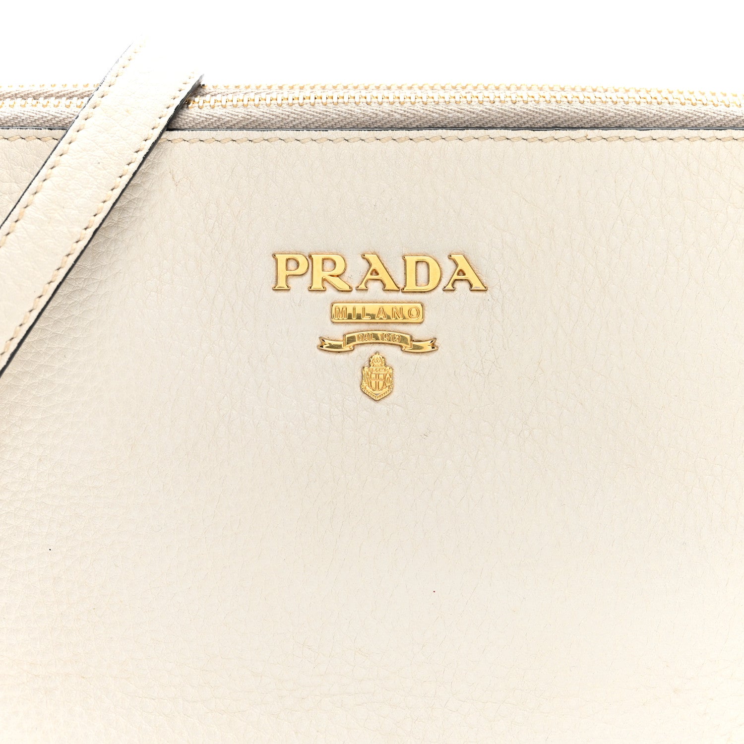 Prada Vitello Phenix Double Zip Crossbody Bag White 9 of 11