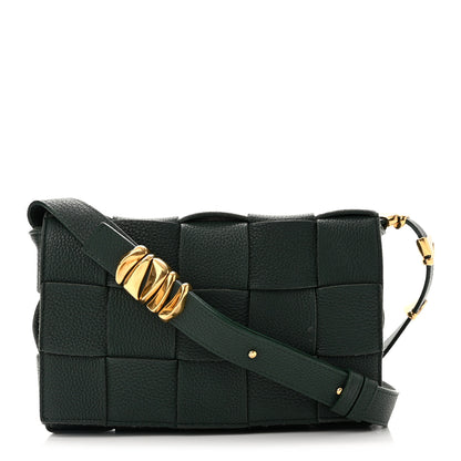 Bottega Veneta Grained Calfskin Maxi Intrecciato Cassette Crossbody Bag Raintree Green 1 of 11