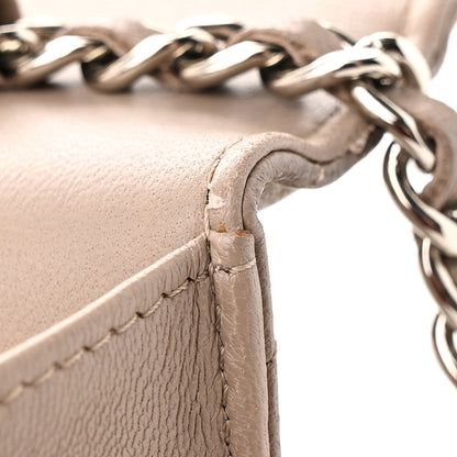 Chanel Lambskin Quilted Wallet On Chain WOC Taupe 15 of 28