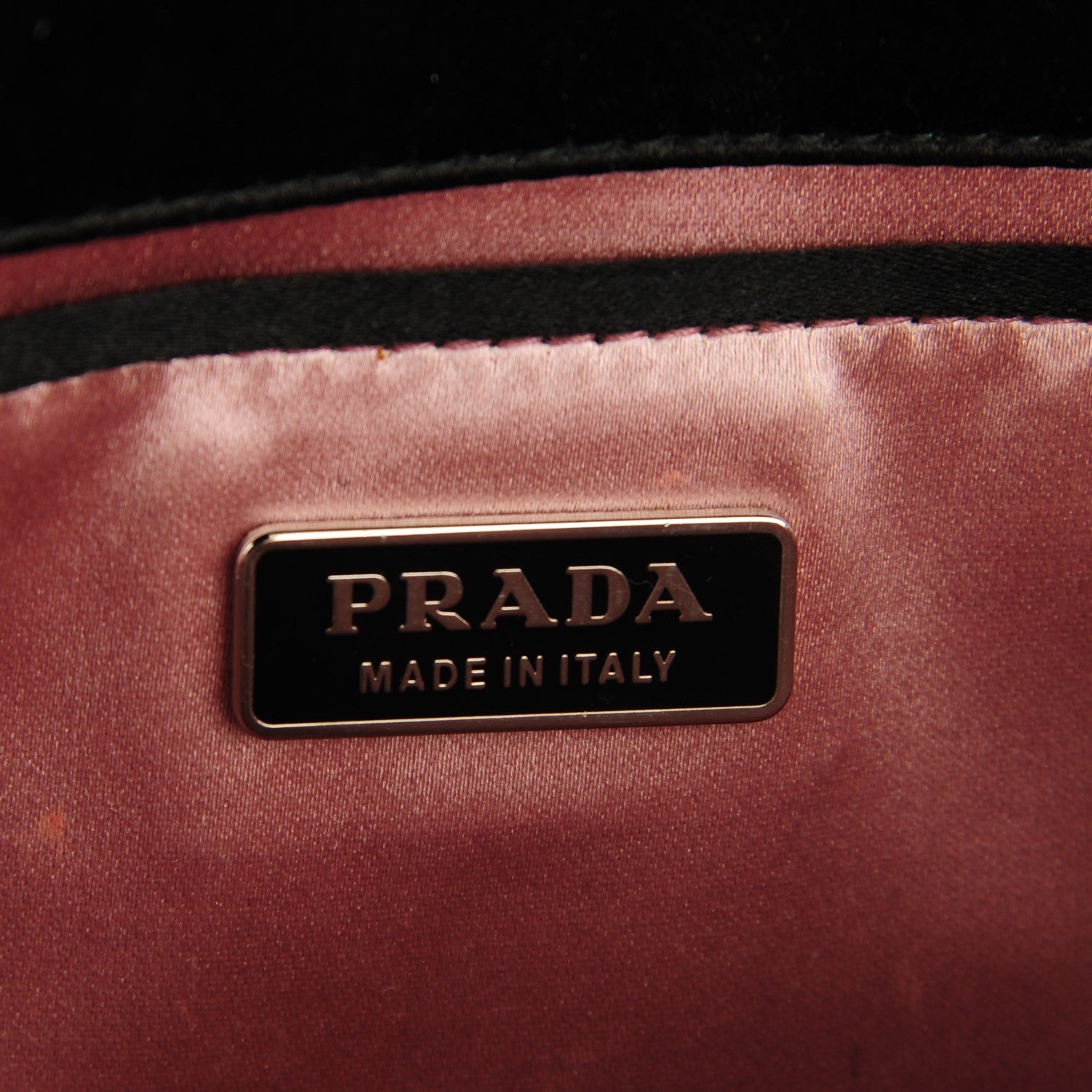 Prada Satin Crystal Clutch Black 6 of 8