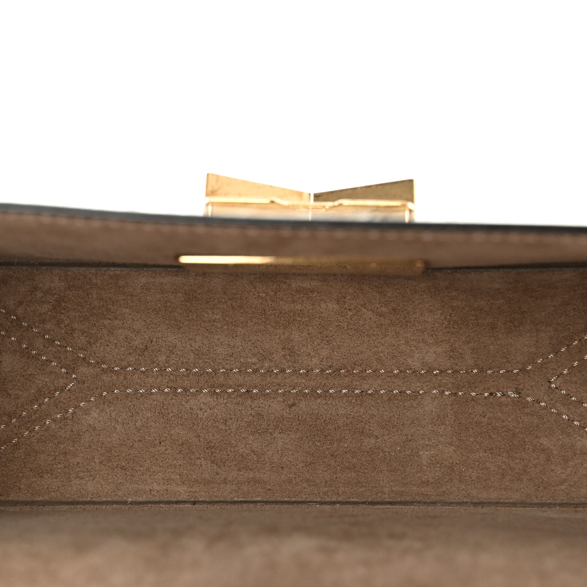 Jimmy Choo Calf Hair Mirror Embellished Lockett Petite Shoulder Bag White 6 of 13