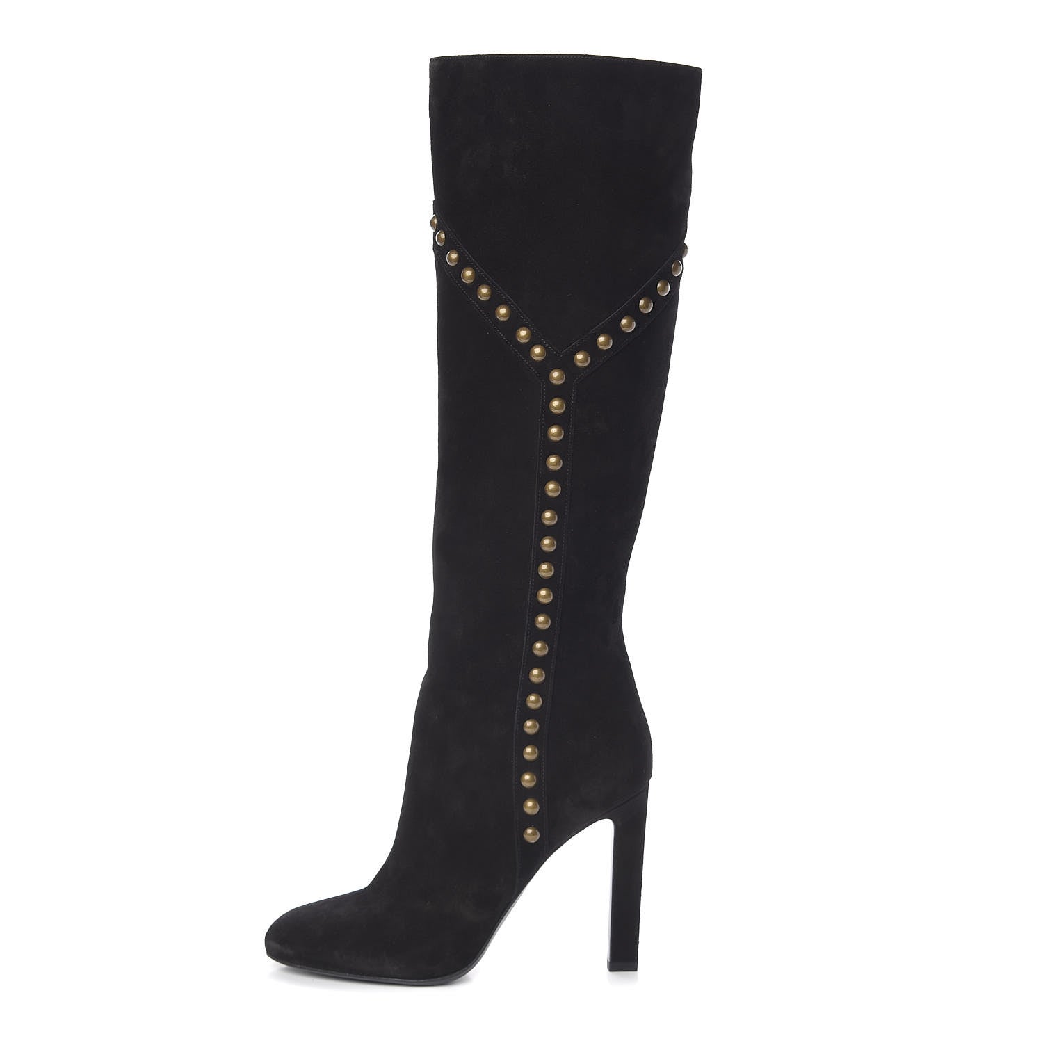 Saint Laurent Suede Otterproof Light Studded Grace 105 Boots 39 Black 1 of 8