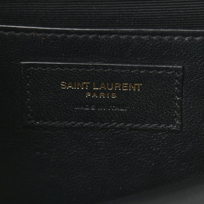 Saint Laurent Grain De Poudre Medium Classic Monogram Kate Satchel Black 6 of 9