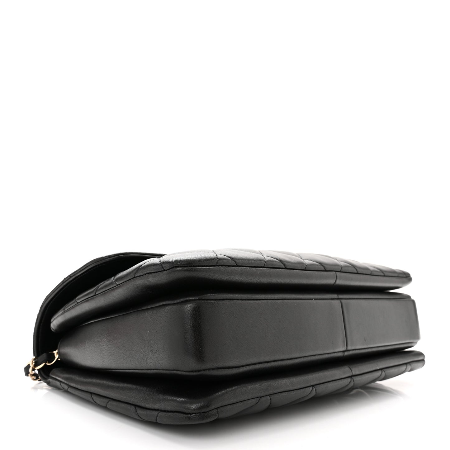 Lambskin Quilted Medium Trendy CC Flap Dual Handle Bag Black