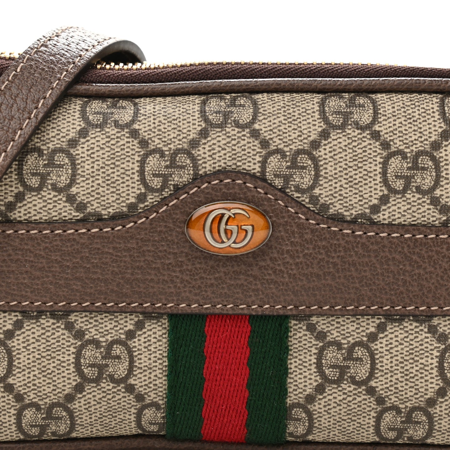 GG Supreme Monogram Web Mini Ophidia GG Bag Brown