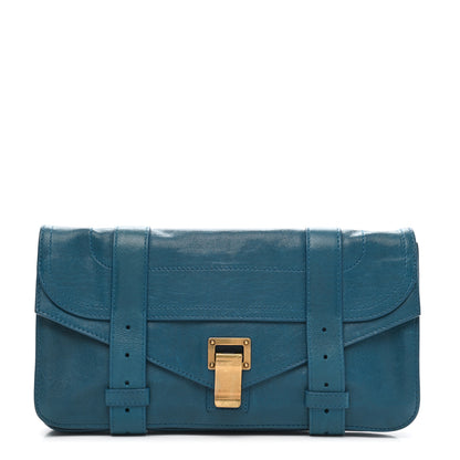 Proenza Schouler Lambskin PS1 Pochette Clutch Blue 1 of 6