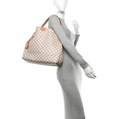 Louis Vuitton Damier Azur Graceful MM Rose Ballerine 2 of 10