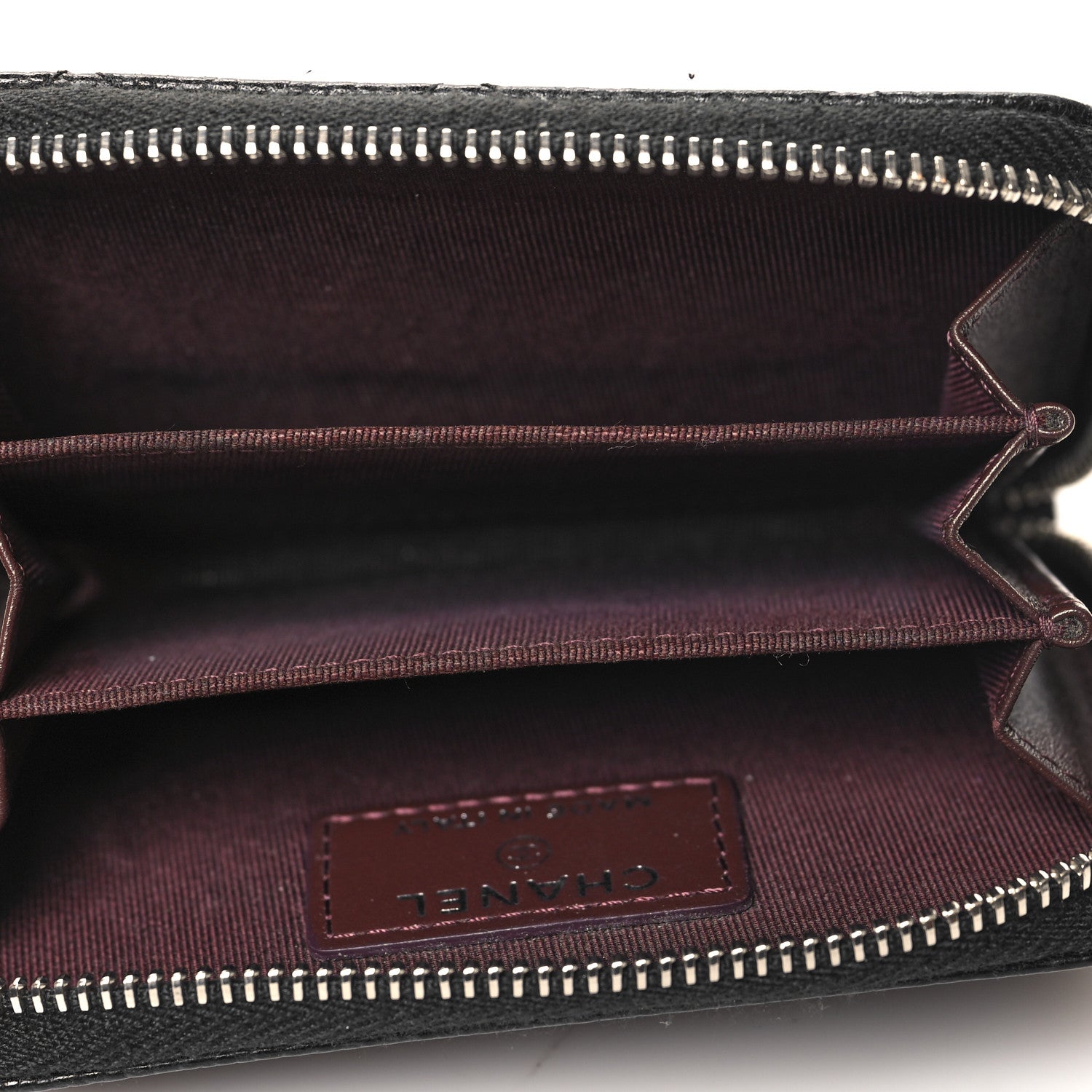 Chanel Caviar Quilted Zip Coin Purse Black 5 of 8
