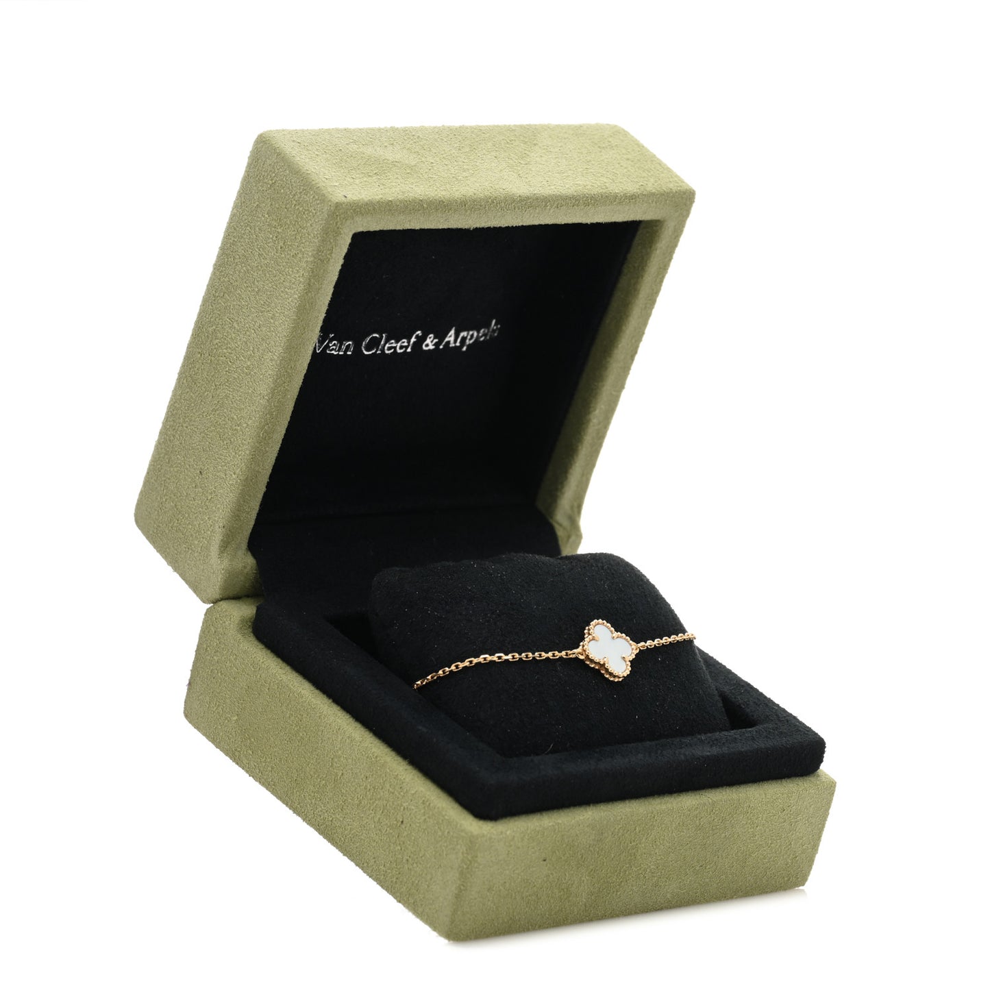 18K Yellow Gold Mother of Pearl Sweet Alhambra Bracelet