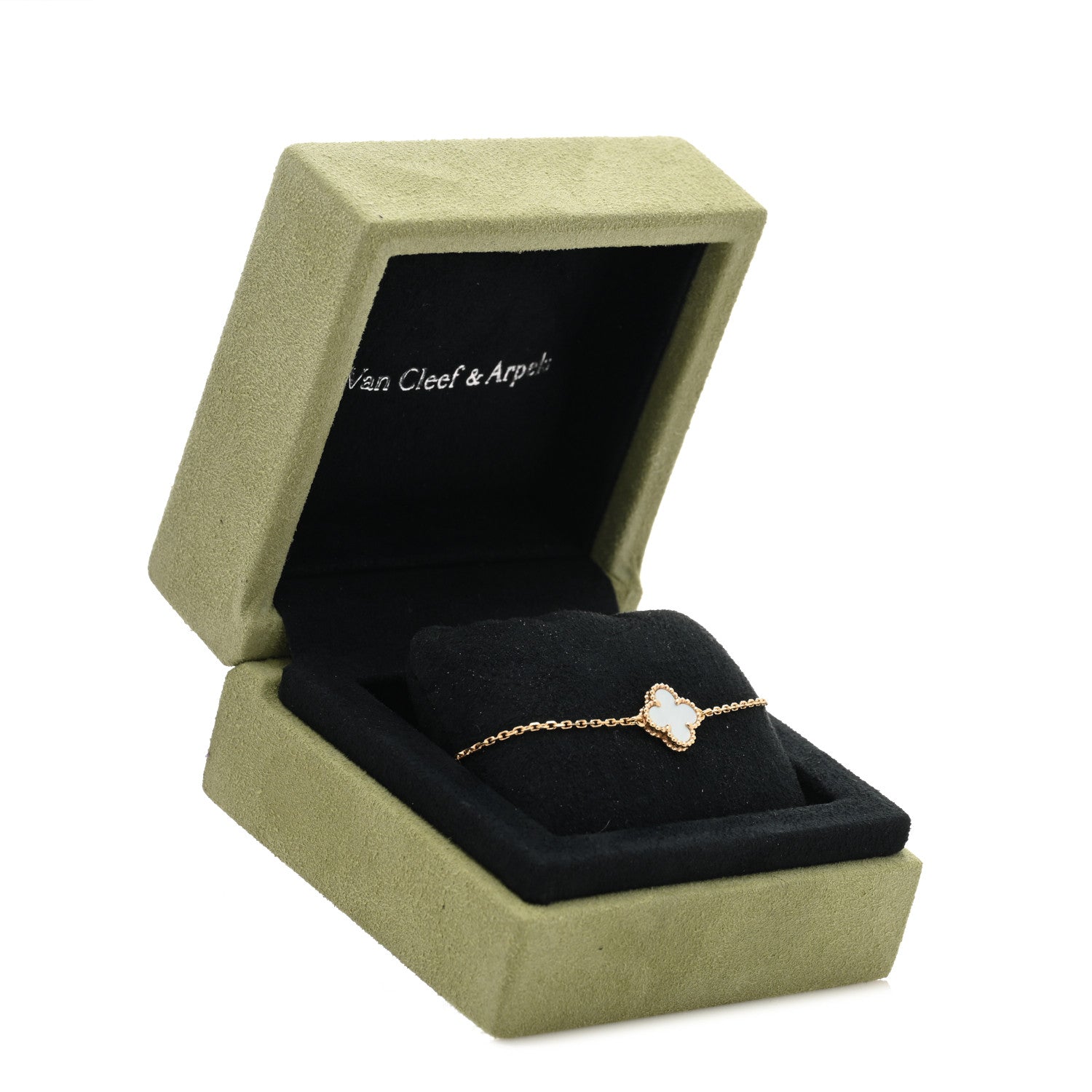 Van Cleef & Arpels 18K Yellow Gold Mother of Pearl Sweet Alhambra Bracelet 4 of 4