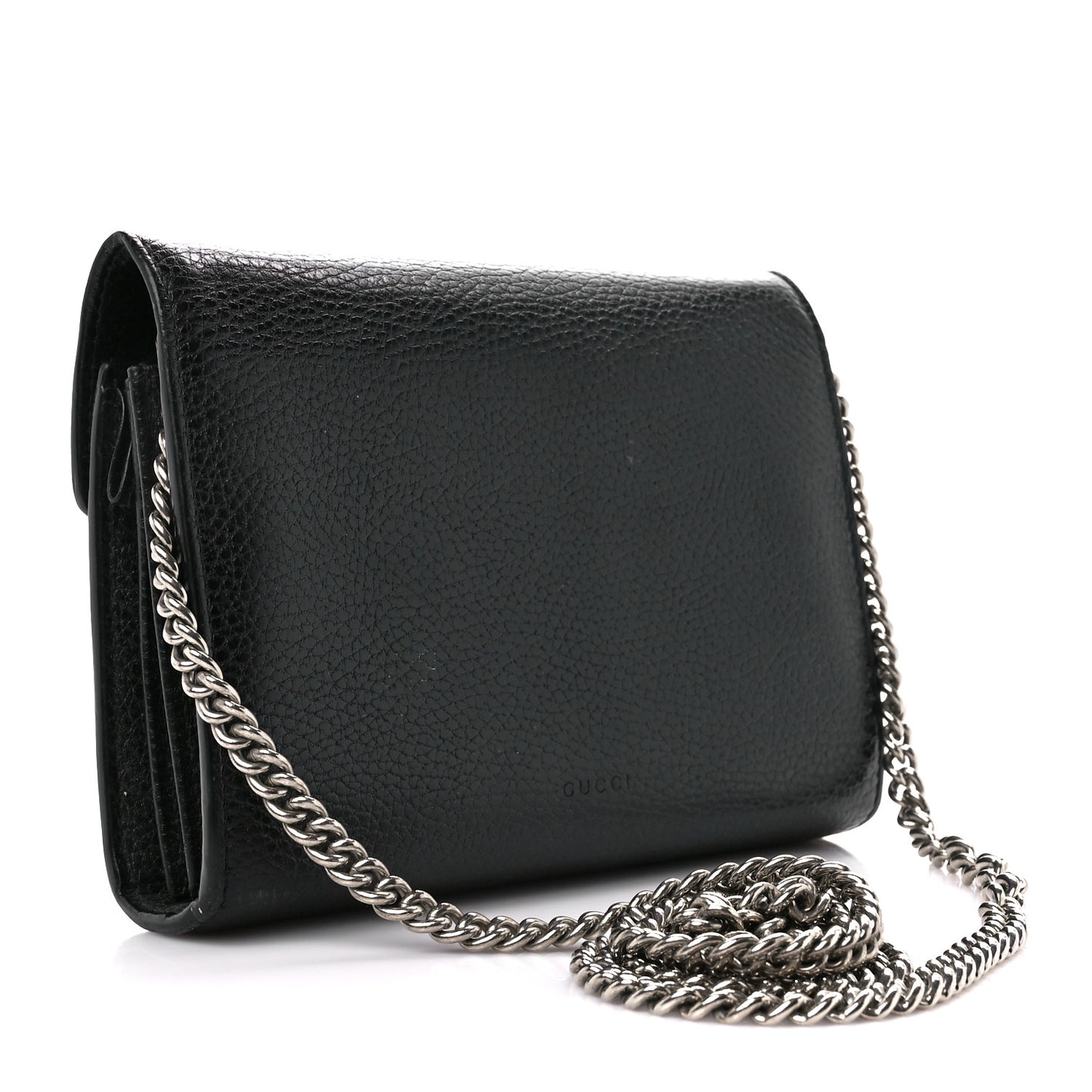 Calfskin Mini Dionysus Chain Wallet Black