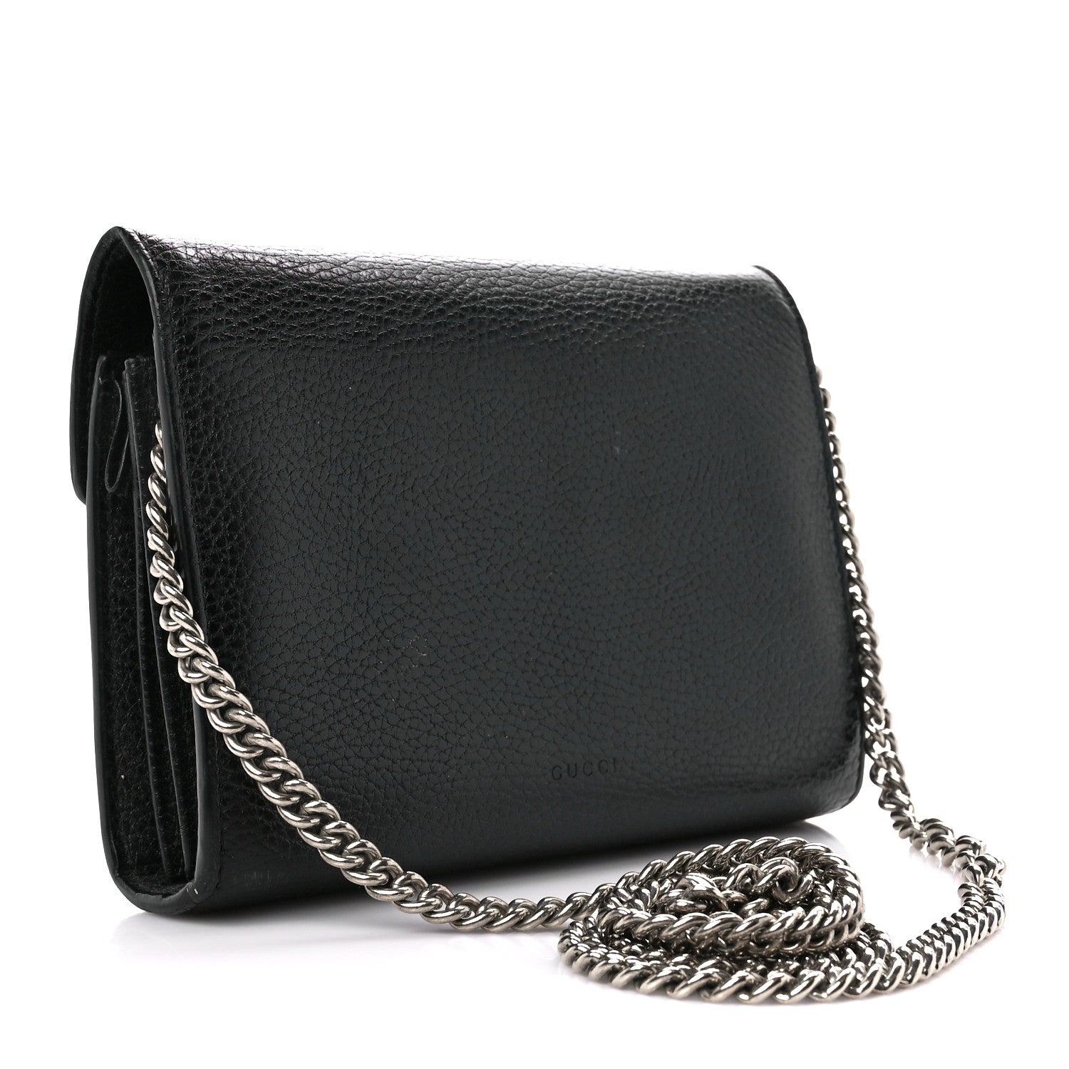 Gucci Calfskin Mini Dionysus Chain Wallet Black 3 of 16
