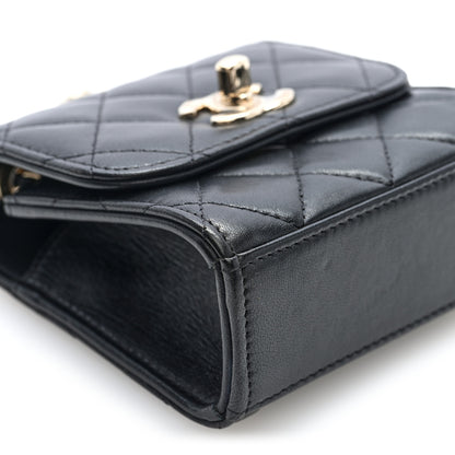 Chanel Lambskin Quilted Mini Trendy CC Clutch With Chain Black 8 of 9