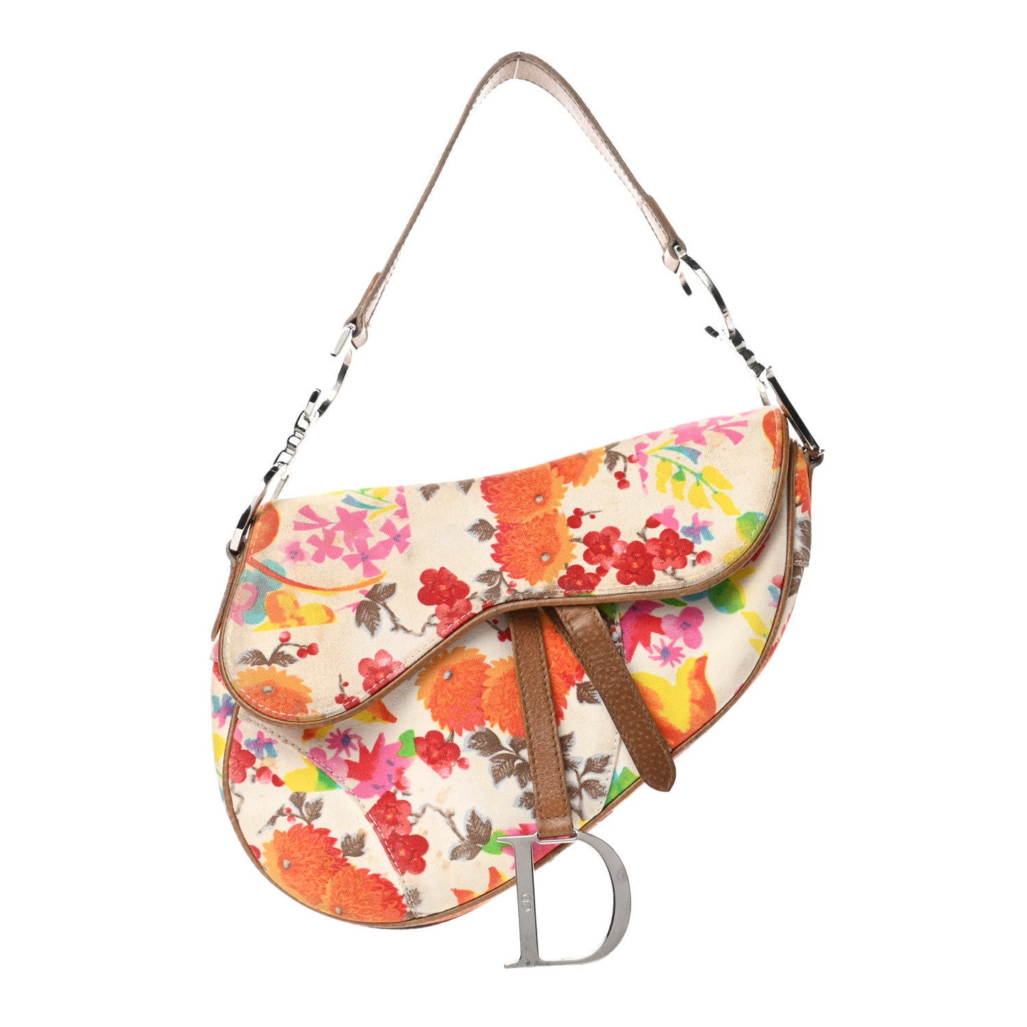 Canvas Floral Saddle Bag
