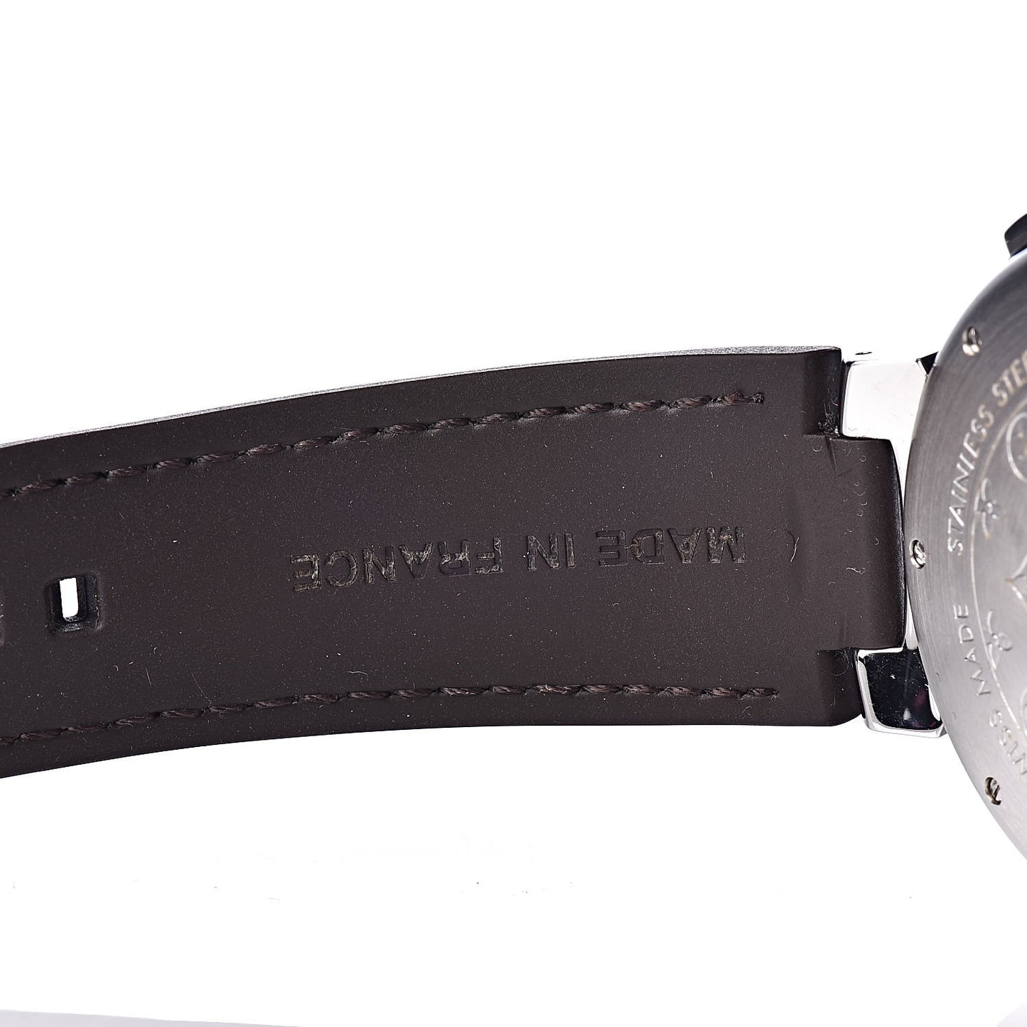 Stainless Steel Rubber 41mm Tambour Chronograph Automatic Watch Brown