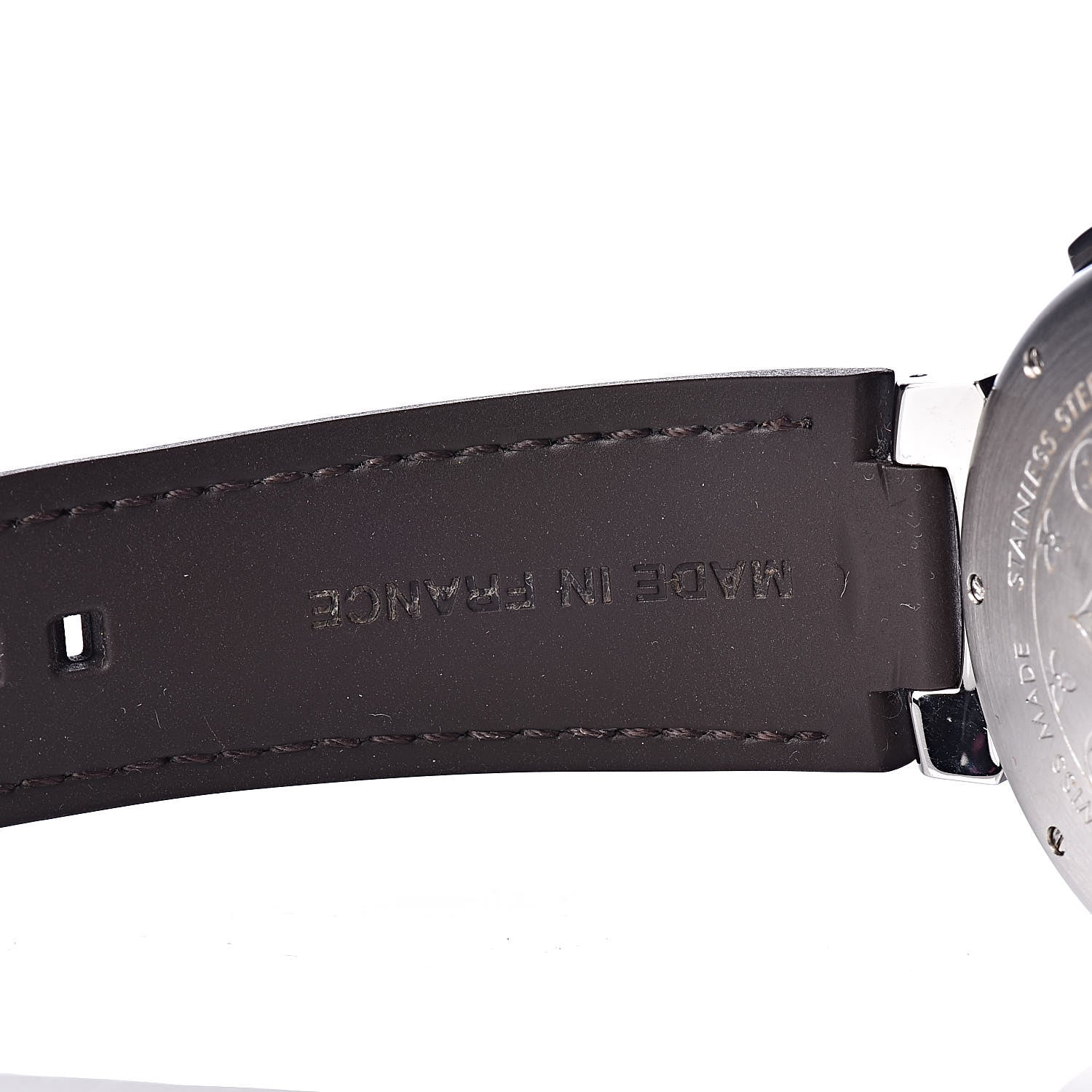 Louis Vuitton Stainless Steel Rubber 41mm Tambour Chronograph Automatic Watch Brown 6 of 9