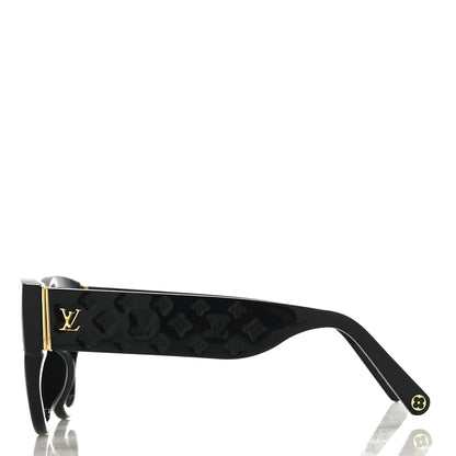 Louis Vuitton Acetate LV Empreinte Round Sunglasses Z1607E Black 3 of 9