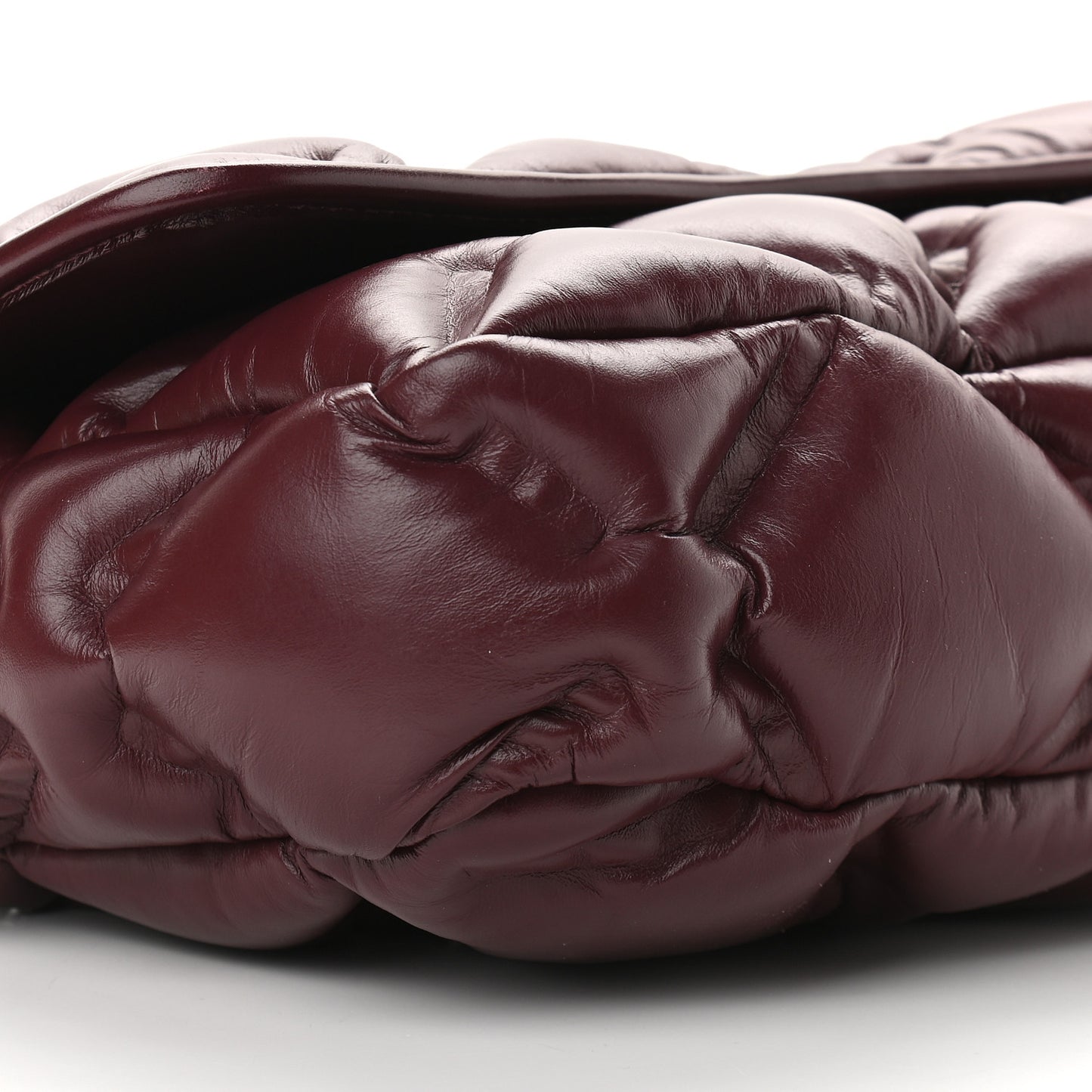 Calfskin Quilted Small Chesterfield Flap Burgundy