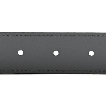 Gucci Azalea Calfskin Enamel Monochrome Double G 30mm 70 28 Belt Deep Grey 4 of 5