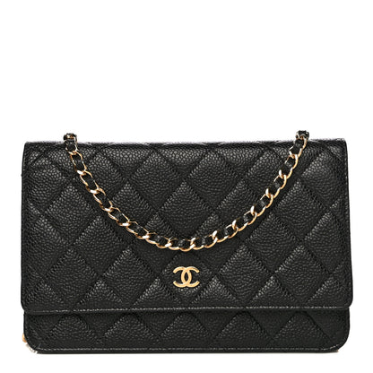 Chanel Caviar Quilted Wallet On Chain WOC Black 1 of 12