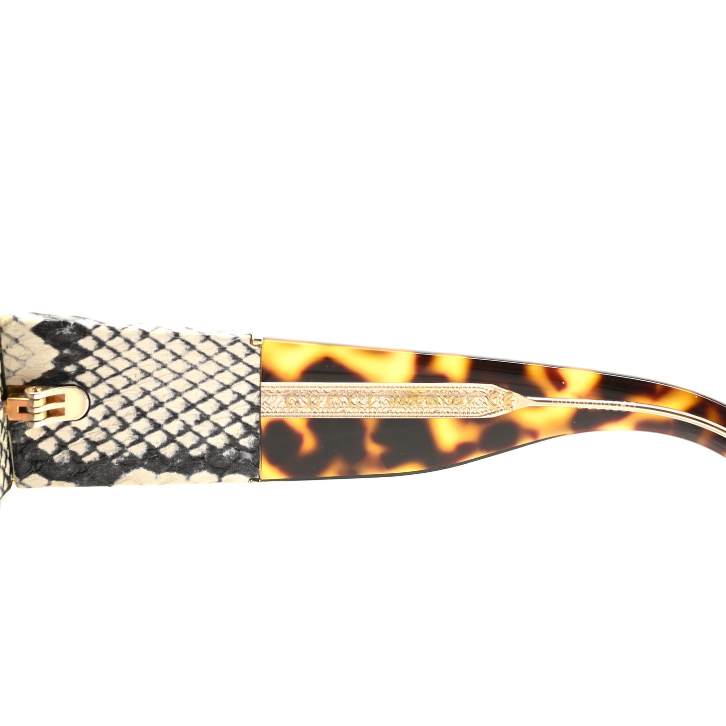 Snakeskin Acetate Square Sunglasses GG0484S Havana
