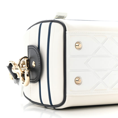 Christian Dior Calfskin Small Dior Vibe Zip Bowling Bag White 9 of 10