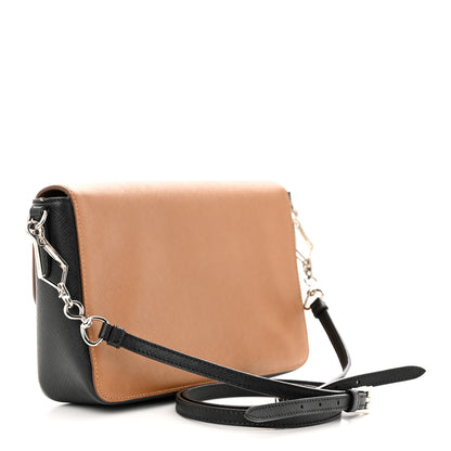 Prada Saffiano Lux Shoulder Bag Caramel Talco 3 of 10