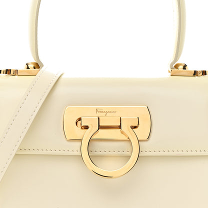 Salvatore Ferragamo Brushed Off Calfskin Small Iconic Top Handle Bag Magnolia 9 of 13